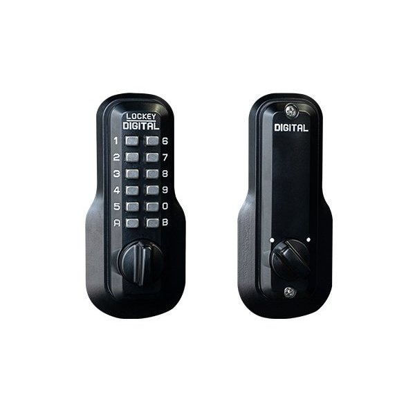 EZ Mechanical Keyless Combination Deadbolt Lock Single Combination Jet Black Marine Grade